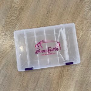 Dream Duffel Clear Storage Box with Purple Accents